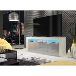 Rackhams Spacious 160cm TV Unit & Cabinet with Grey High Gloss Doors and Free LED - 160 cm - 1 -  MDF/Chipboard - thumbnail 6