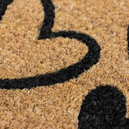 Rackhams Eco-Friendly Latex Backed Coir Entrance Doormat, 40x70cm - Hearts - 1 - Brown - thumbnail 4