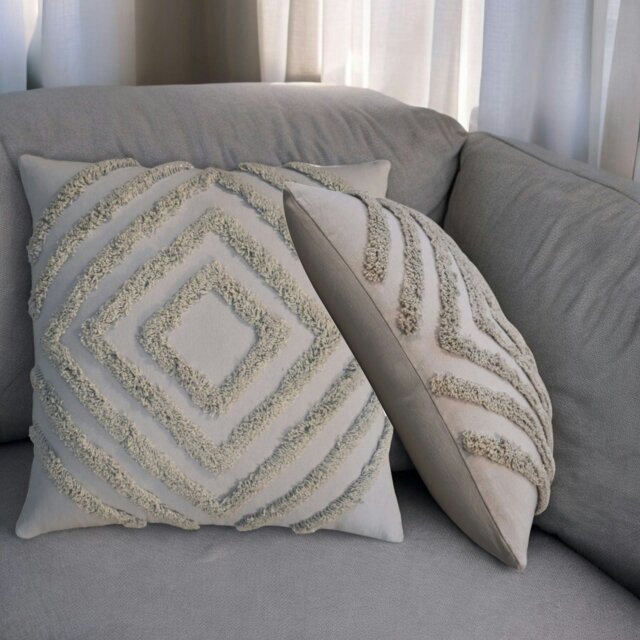 Rackhams Tacy Grey Cushion Set of 2 - image 1