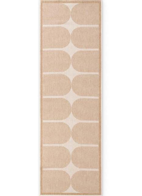 Rackhams Reversible Beige Indoor-Outdoor Rug - 80X250 cm - image 1