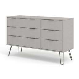 Rackhams Augusta 3 + 3 Drawer Wide Chest - antique waxed pine - thumbnail 3