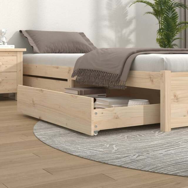 Rackhams Bed Drawers 2 pcs Solid Wood Pine