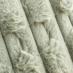 Rackhams So Soft Carved Faux Fur Blanket Throw - Sage Green - 150 x 200 cm - thumbnail 3