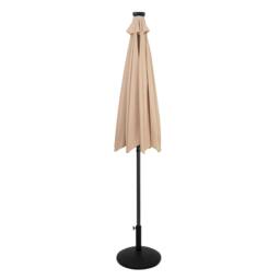 Rackhams LED Tilt Parasol 2.7m With Tilt Base – Beige - thumbnail 2