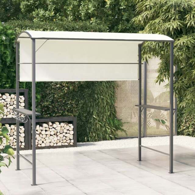 Rackhams Gazebo with Roof 220x110x200 cm Cream - Fabric (100% polyester) with PA coating, powder-coated metal - Cream