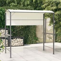 Rackhams Gazebo with Roof 220x110x200 cm Cream - Fabric (100% polyester) with PA coating, powder-coated metal - Cream