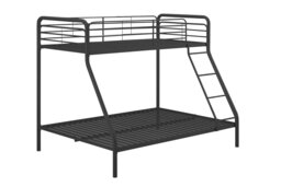 Rackhams Bunk Bed Metal Black - Single Double - thumbnail 4