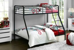 Rackhams Bunk Bed Metal Black - Single Double - thumbnail 5