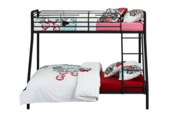 Rackhams Bunk Bed Metal Black - Single Double - thumbnail 2