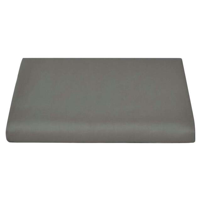 Rackhams Sateen Flat Sheet - Platinum Grey - Emperor - Platinum Grey - 100% Cotton - image 1