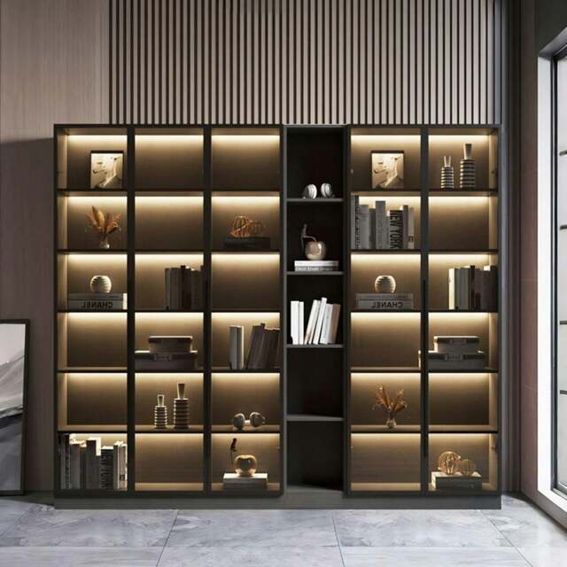 Rackhams Kauffman Wine Storage With Glass Doors, Display Cabinet - 120cm - No Lighting - image 1