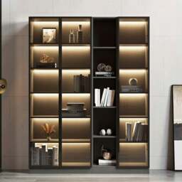 Rackhams Kauffman Wine Storage With Glass Doors, Display Cabinet - 120cm - No Lighting - thumbnail 3