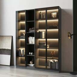 Rackhams Kauffman Wine Storage With Glass Doors, Display Cabinet - 120cm - No Lighting - thumbnail 2