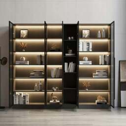 Rackhams Kauffman Wine Storage With Glass Doors, Display Cabinet - 120cm - No Lighting - thumbnail 6