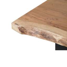 Rackhams Oakland Large Acacia Wood Dining Table With Cross Metal Legs 6-8 SEATER - Natural - Wood - 200x100x78 CM (LxDxH) - Dining Table - thumbnail 5