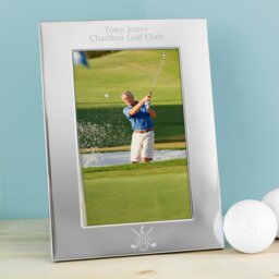 Rackhams Personalised Golf 6x4 Silver Photo Frame - thumbnail 4