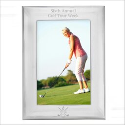 Rackhams Personalised Golf 6x4 Silver Photo Frame - thumbnail 2