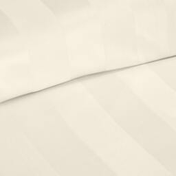 Rackhams So Soft Satin Stripe Duvet Cover Set Cream - Super King - Cream - thumbnail 3