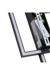 Rackhams Modern Industrial Double Rectangular Wall Light in Textured - Black - One Size - thumbnail 6