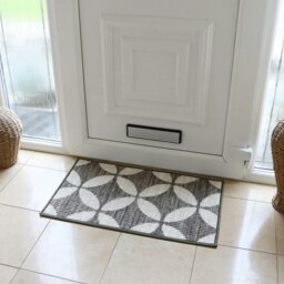 Rackhams Fiora Machine Washable Door Mat, 44x75cm, Pewter - thumbnail 6