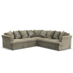Rackhams Mellors Chenille 5 Seater Corner Sofa - Stone