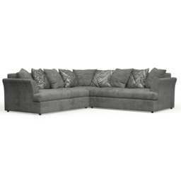 Rackhams Mellors Chenille 5 Seater Corner Sofa - Stone - thumbnail 3