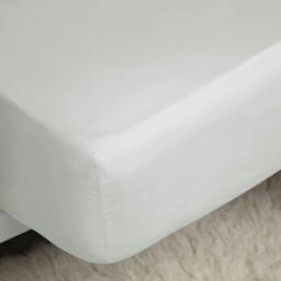 Rackhams 100% Cotton Sateen Extra Deep Fitted Sheet - Ivory - Superking - Ivory - 100% Cotton