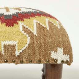 Rackhams Jaipur Handwoven Kilim Footstool - 50 x 30 cm - thumbnail 5
