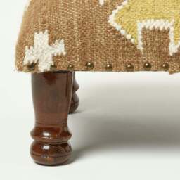 Rackhams Jaipur Handwoven Kilim Footstool - 50 x 30 cm - thumbnail 4