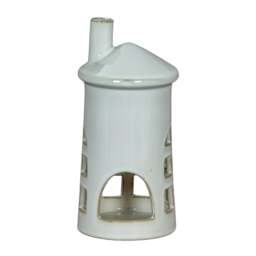 Rackhams Lighthouse Tea Light Holder - White - White - 28cm x 11cm x 11cm - 100% Mixed - thumbnail 2