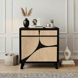Rackhams Dusk Mango Wood medium Sideboard with 2 drawers - Tan - Mango Wood & Engineering wood - 1 - thumbnail 1
