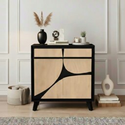 Rackhams Dusk Mango Wood medium Sideboard with 2 drawers - Tan - Mango Wood & Engineering wood - 1 - thumbnail 2