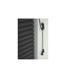 Rackhams Black PVC Venetian Blind 152cm Drop (25mm Slats) - 105cm - thumbnail 3