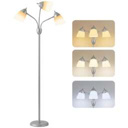 Rackhams Arc Tree Floor Lamp with 3000K/4500K/6500K Colour Temperatures Silver - thumbnail 3