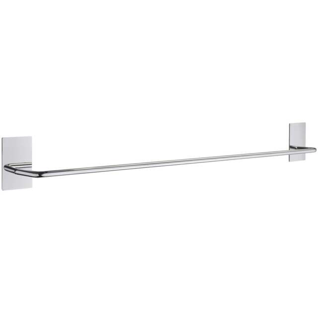 Rackhams Chromed Stainless Steel 62.5cm Towel Rail Self Adhesive Bathroom Wall Mounted