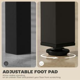 Rackhams Bar Table Coffee Table with Adjustable Footpads Black Marble Effect - Particle board, steel - Black marble effect - 1 - thumbnail 5