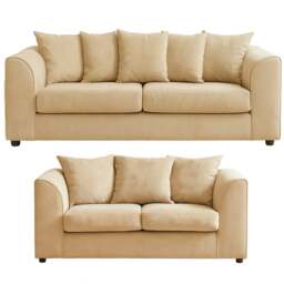 Rackhams Casper Chenille Fabric Sofa Set - Beige