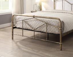 Rackhams Axton 5ft Antique Bronze Metal Bed Frame - 5ft - Steel - Antique Bronze - thumbnail 3