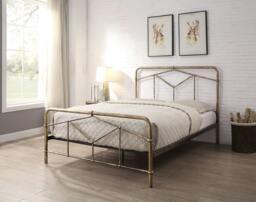 Rackhams Axton 5ft Antique Bronze Metal Bed Frame - 5ft - Steel - Antique Bronze - thumbnail 1