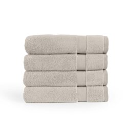 Rackhams 100% Cotton, 750gsm Hand Towels (Pack of 4) - Silver - 4 - Hand Towel