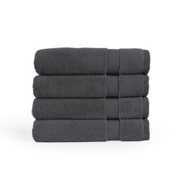Rackhams 100% Cotton, 750gsm Hand Towels (Pack of 4) - Silver - 4 - Hand Towel - thumbnail 2