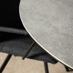 Rackhams Heaven Dining Table with Ceramic Grey Top - Black - No - Grey - thumbnail 5