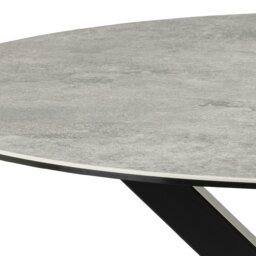 Rackhams Heaven Dining Table with Ceramic Grey Top - Black - No - Grey - thumbnail 6
