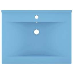 Rackhams Luxury Basin with Faucet Hole Matt Light Blue 60x46 cm Ceramic - thumbnail 3