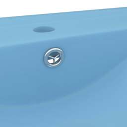 Rackhams Luxury Basin with Faucet Hole Matt Light Blue 60x46 cm Ceramic - thumbnail 5