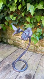 Rackhams Hummingbird Garden Sculpture Ornament Decor - Cast Aluminium - 1 - Bronze - thumbnail 4