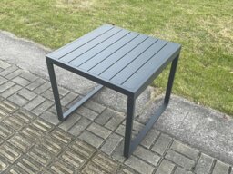 Rackhams 7-Seater Aluminium Outdoor Sofa Set - 5 Pieces, Square Coffee Table, Large Footstool, Side Table - Dark Grey - thumbnail 5