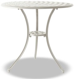 Rackhams OSHOWA Garden and Patio White Cast Aluminium Bistro Table - thumbnail 1