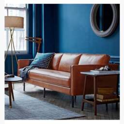 Rackhams Barbican Two Seater, Three Seater Sofa, Real Leather - Brown - Three Seater 210cm - thumbnail 4