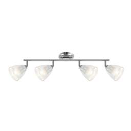 Rackhams Athella Bathroom 4 Light Ribbed Glass Spotlight - Chrome - thumbnail 3